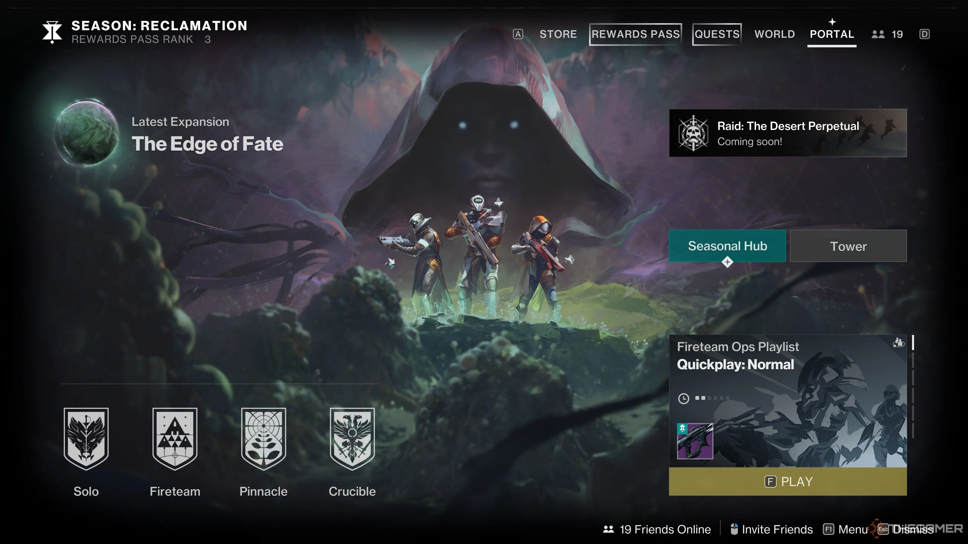 Giao diện Portal trong Destiny 2
