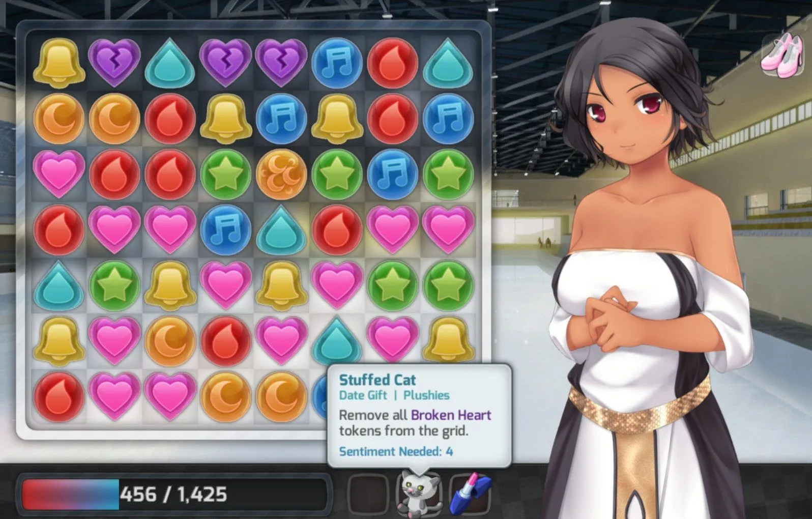Giao diện trò chơi HuniePop, minh họa cho nội dung game 18+ đang bị xem xét bởi các nền tảng và nhà cung cấp thanh toán.