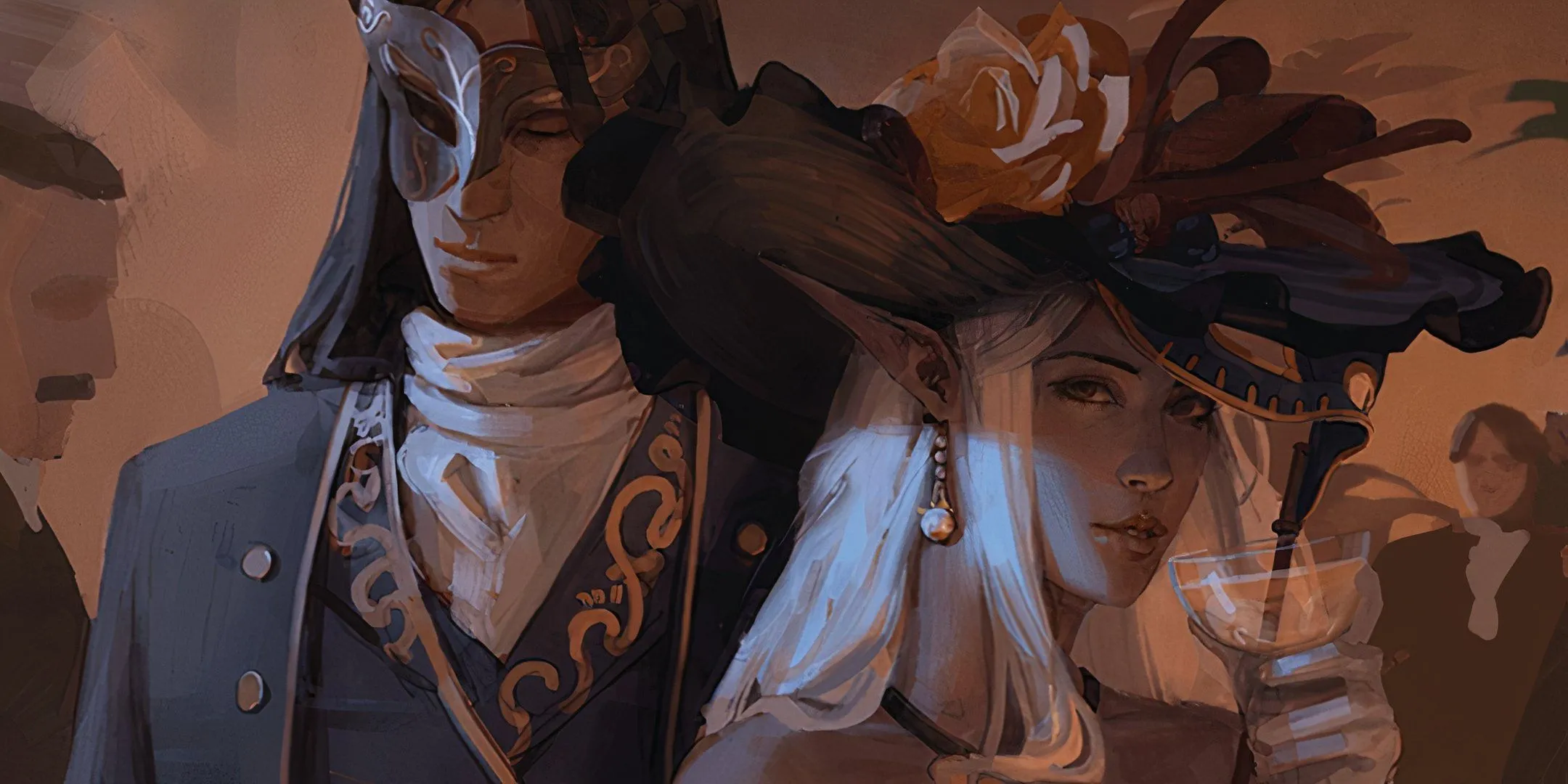 Hai nhân vật NPC điệp viên trong bối cảnh Dungeons & Dragons, thể hiện sự bí ẩn và có thể là backstory phức tạp