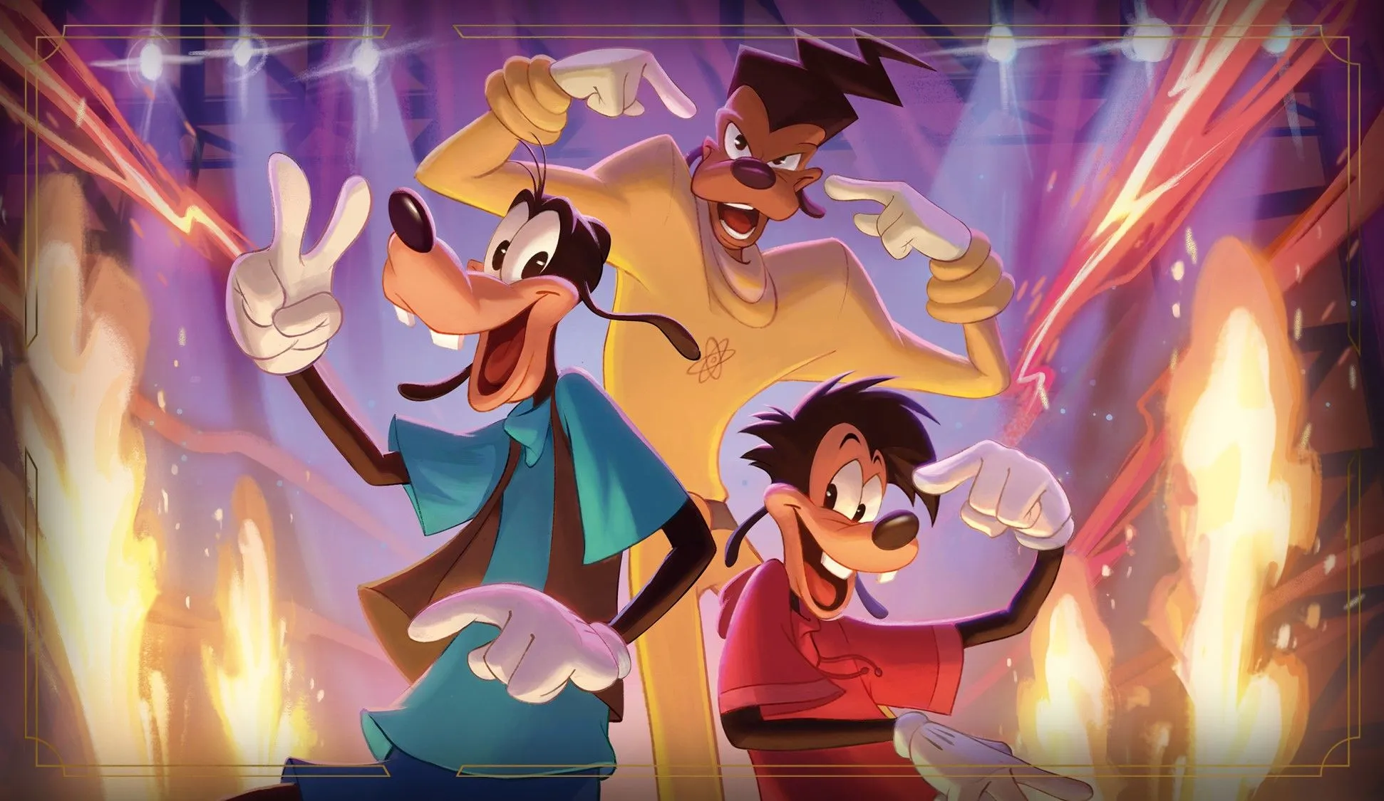 Hình ảnh quảng bá A Goofy Movie trong Disney Lorcana, giới thiệu nhân vật Powerline