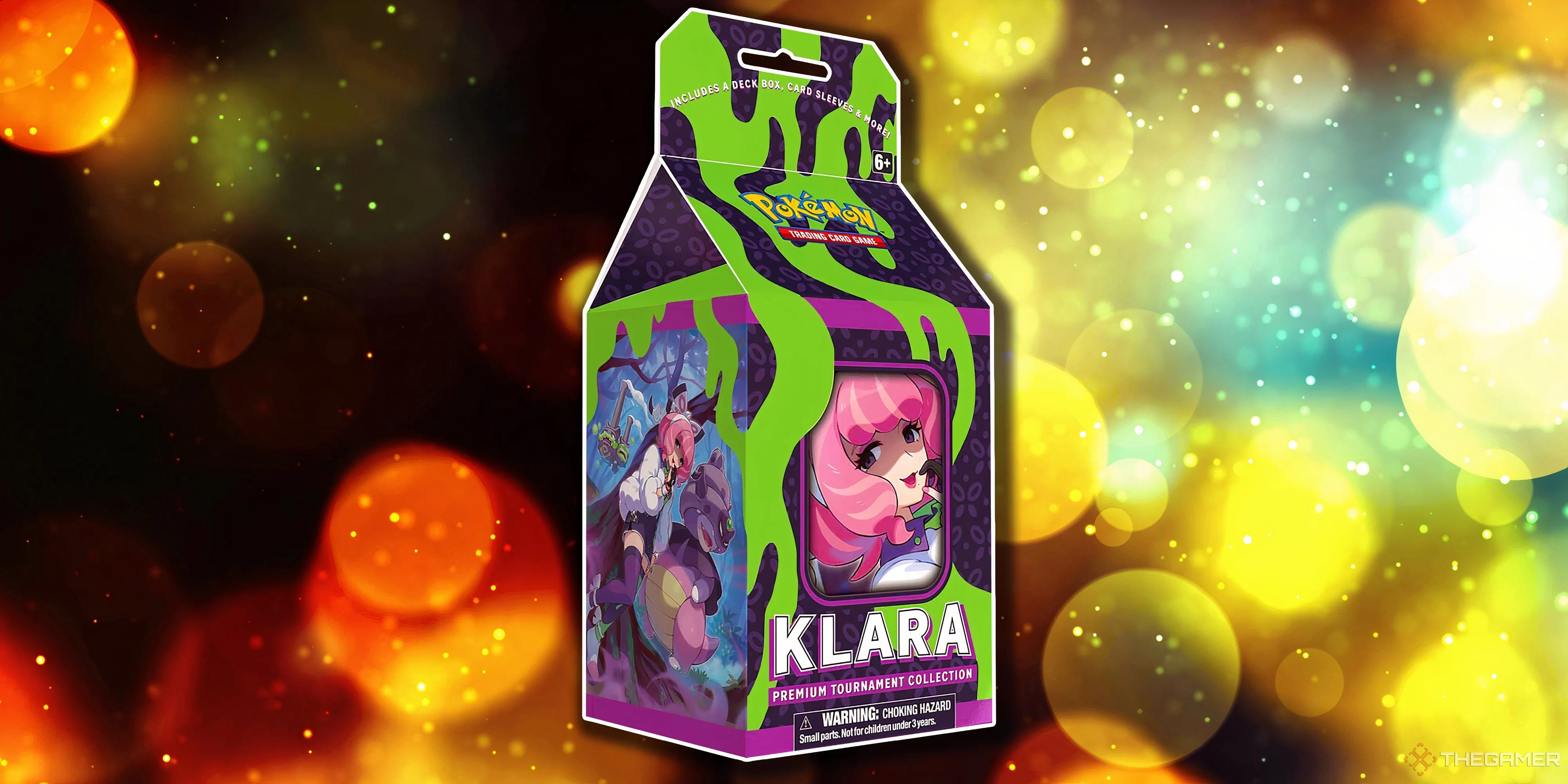 Hộp sưu tập Pokemon TCG Premium Tournament Klara, với Klara và Pokemon biểu tượng