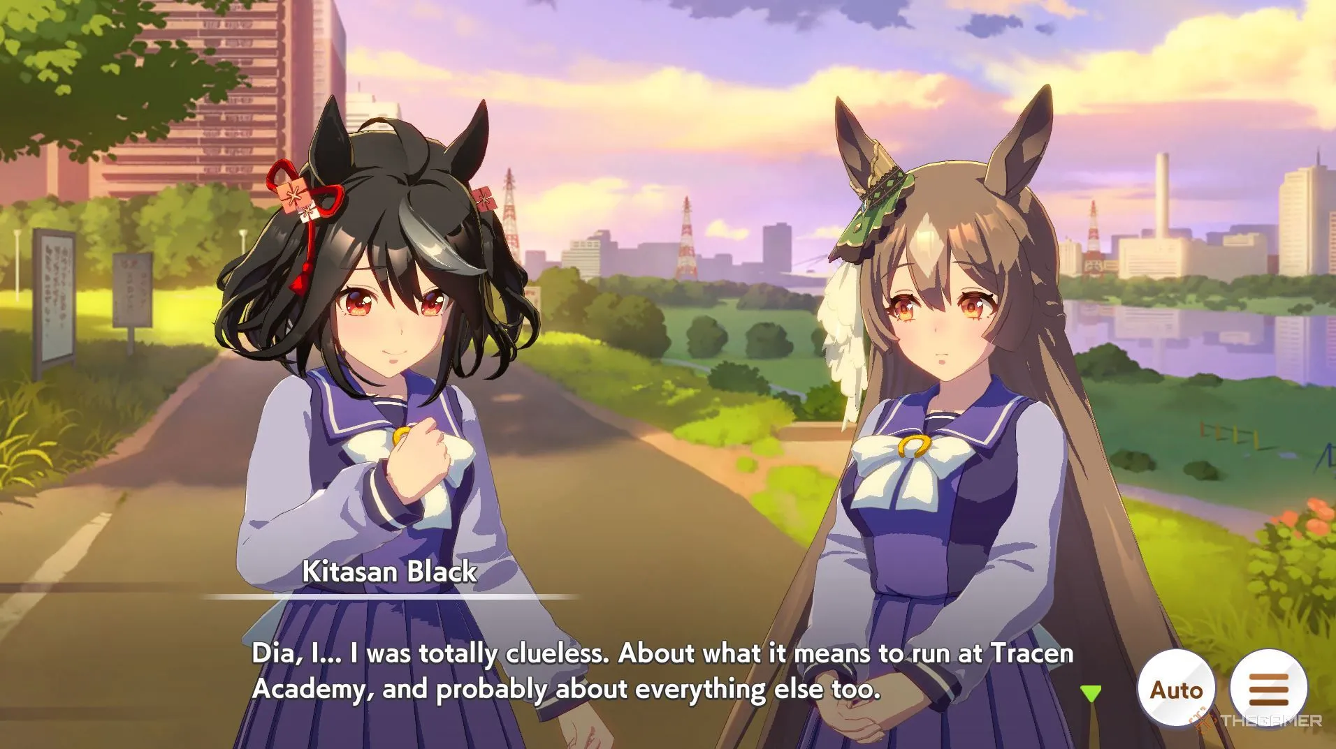 Màn hình gameplay Umamusume: Pretty Derby phiên bản Steam với chế độ ngang hiển thị cuộc đua