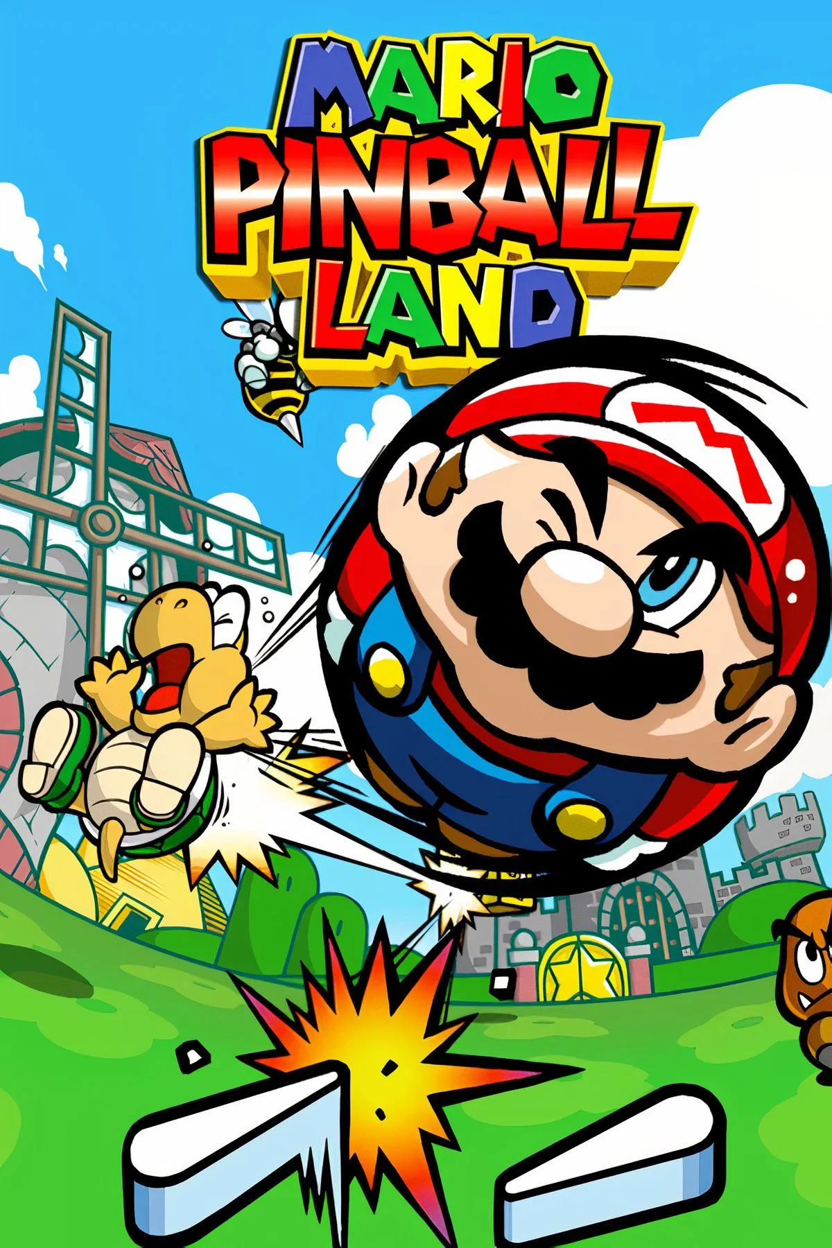 Mario dạng quả cầu trong game pinball độc đáo Mario Pinball Land