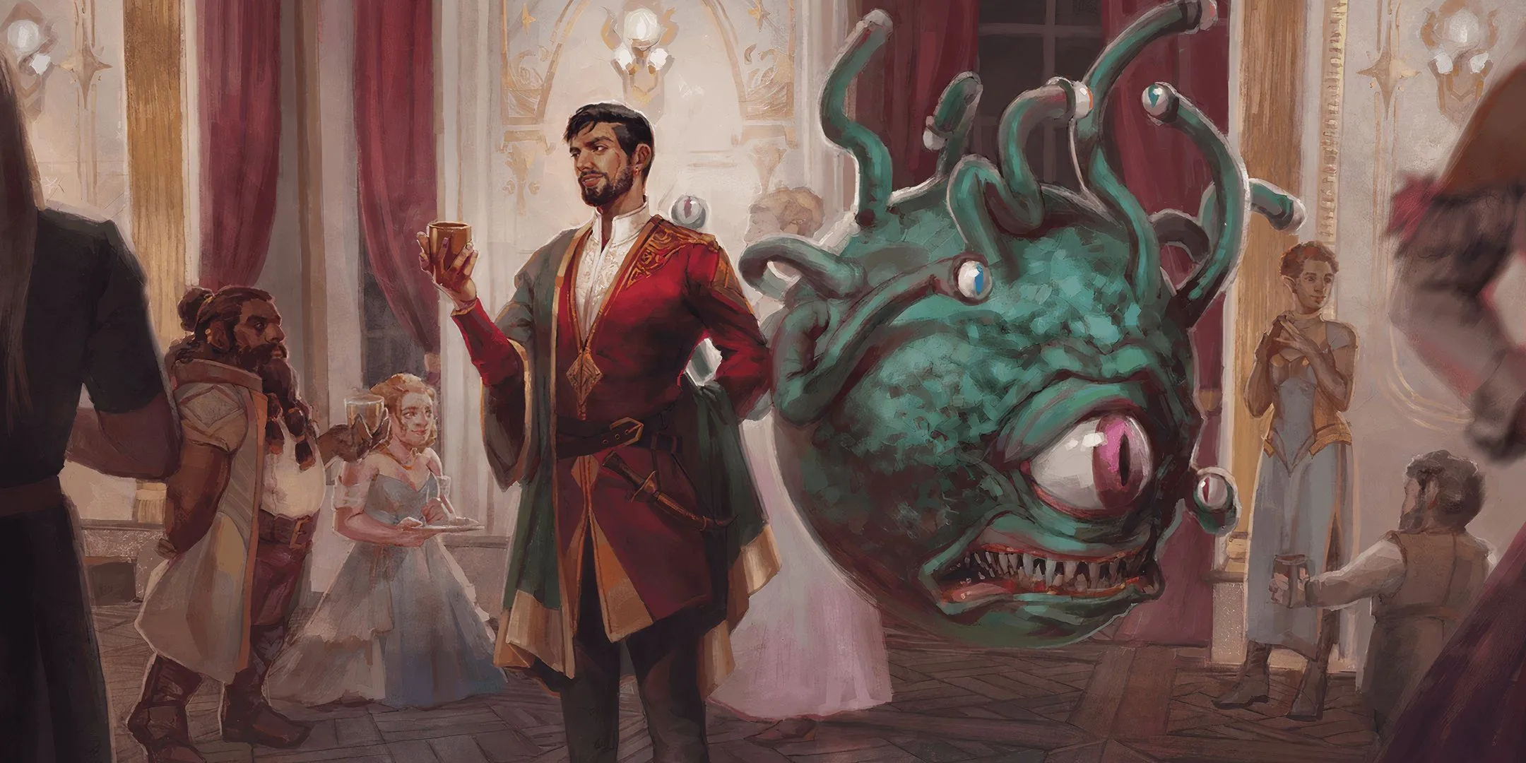 Một Bard đang đối mặt với Beholder trong Dungeons &amp; Dragons, minh họa sự tương tác và lồng tiếng nhân vật.