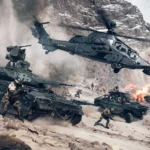 Một trung đội binh lính và phương tiện sẵn sàng tấn công trong Battlefield 6.