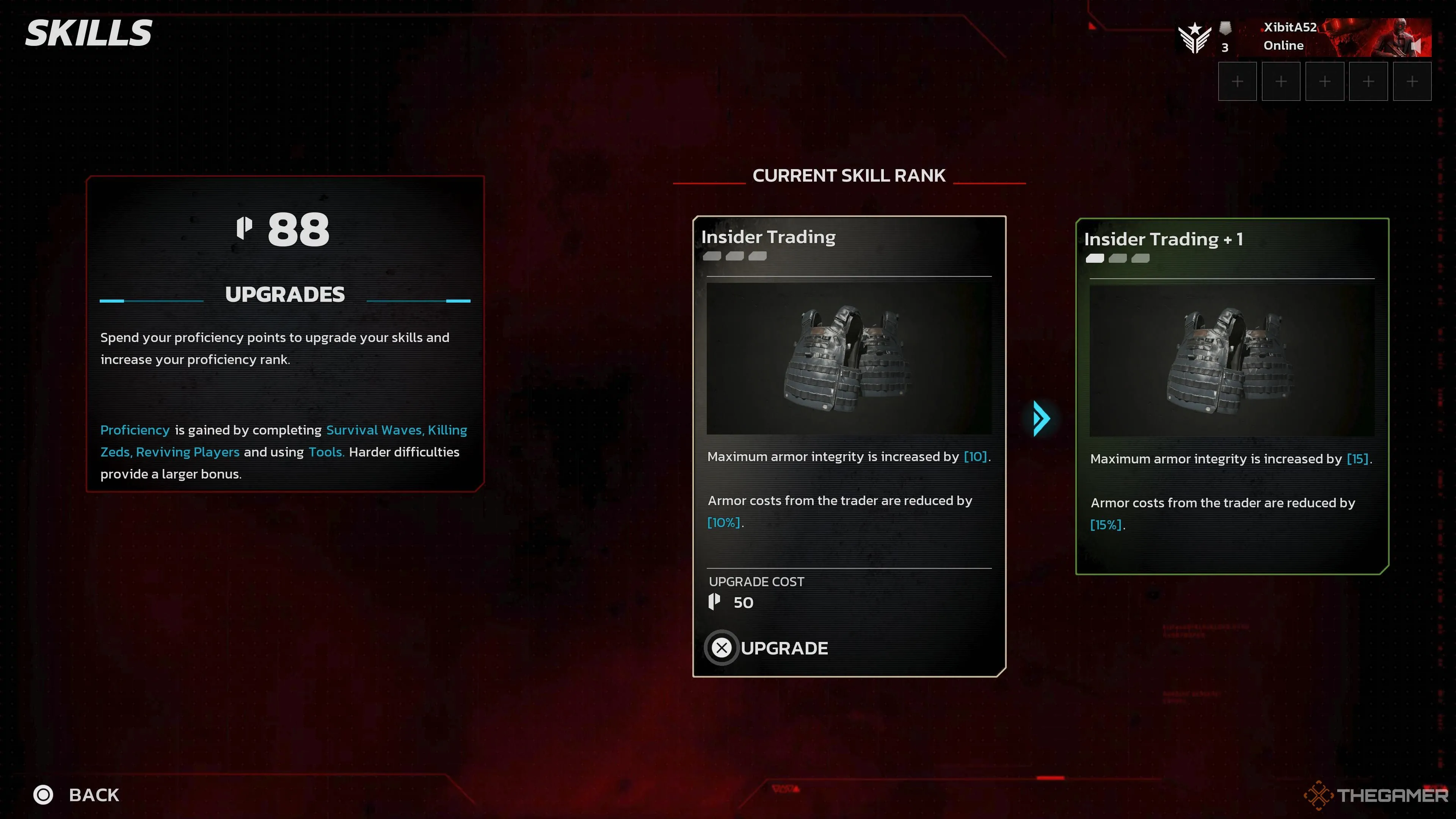 Nâng cấp kỹ năng Insider Trading trong Killing Floor 3.