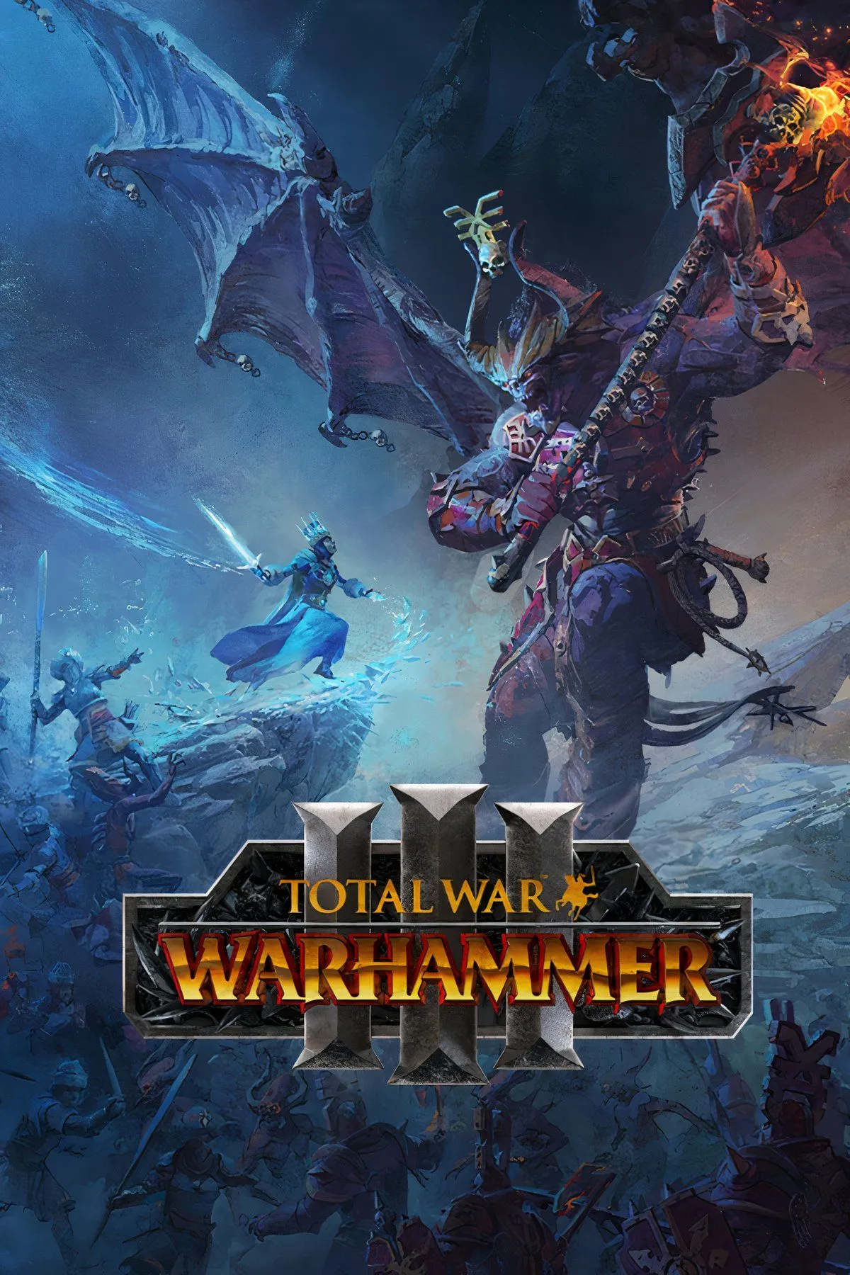Quân đội Chaos đối đầu với lực lượng phe phái khác trong trận chiến hoành tráng của Total War Warhammer 3.