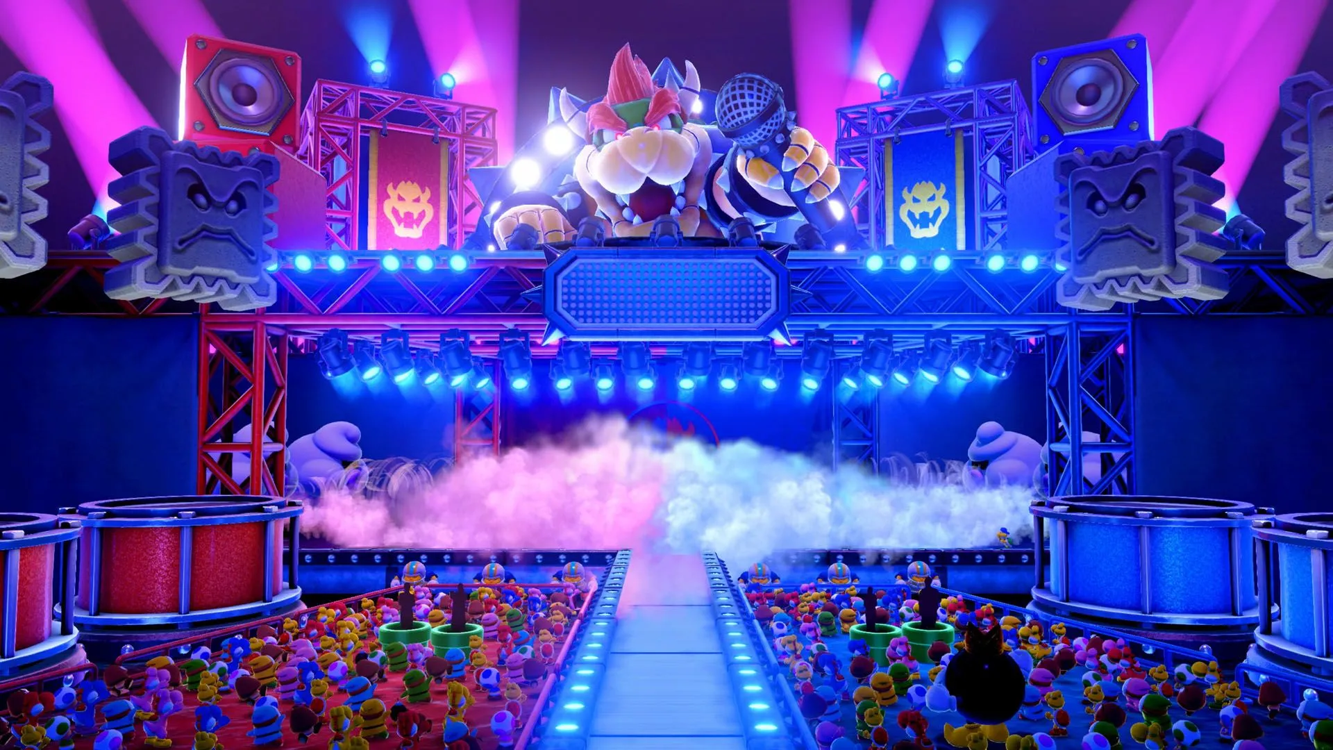 Sân khấu Bowser Live trong Super Mario Party Jamboree Nintendo Switch 2 Edition