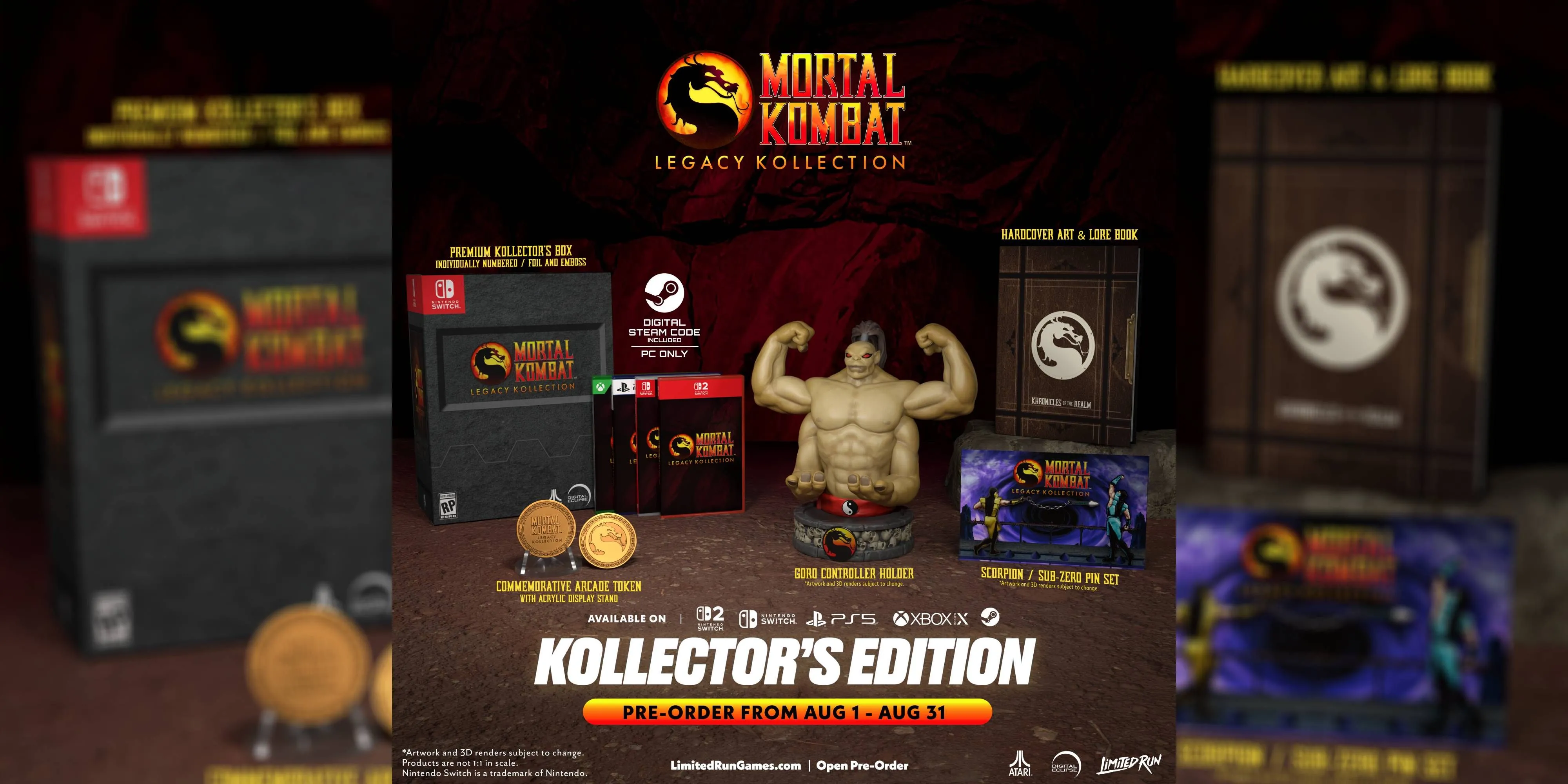Tượng Goro ấn tượng từ phiên bản Kollector's Edition của Mortal Kombat Legacy Kollection, có thể giữ tay cầm chơi game.